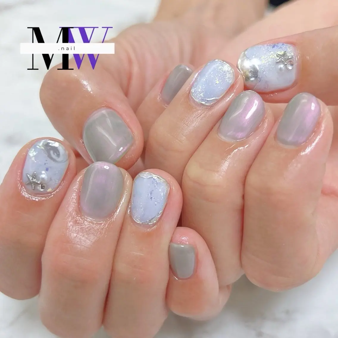 ネイル ニュアンスネイル ハンドネイル MW .nailのネイルデザイン