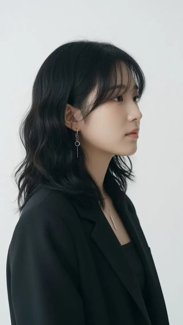 ロング 撮影モデル 石沢 知康のヘアスタイル