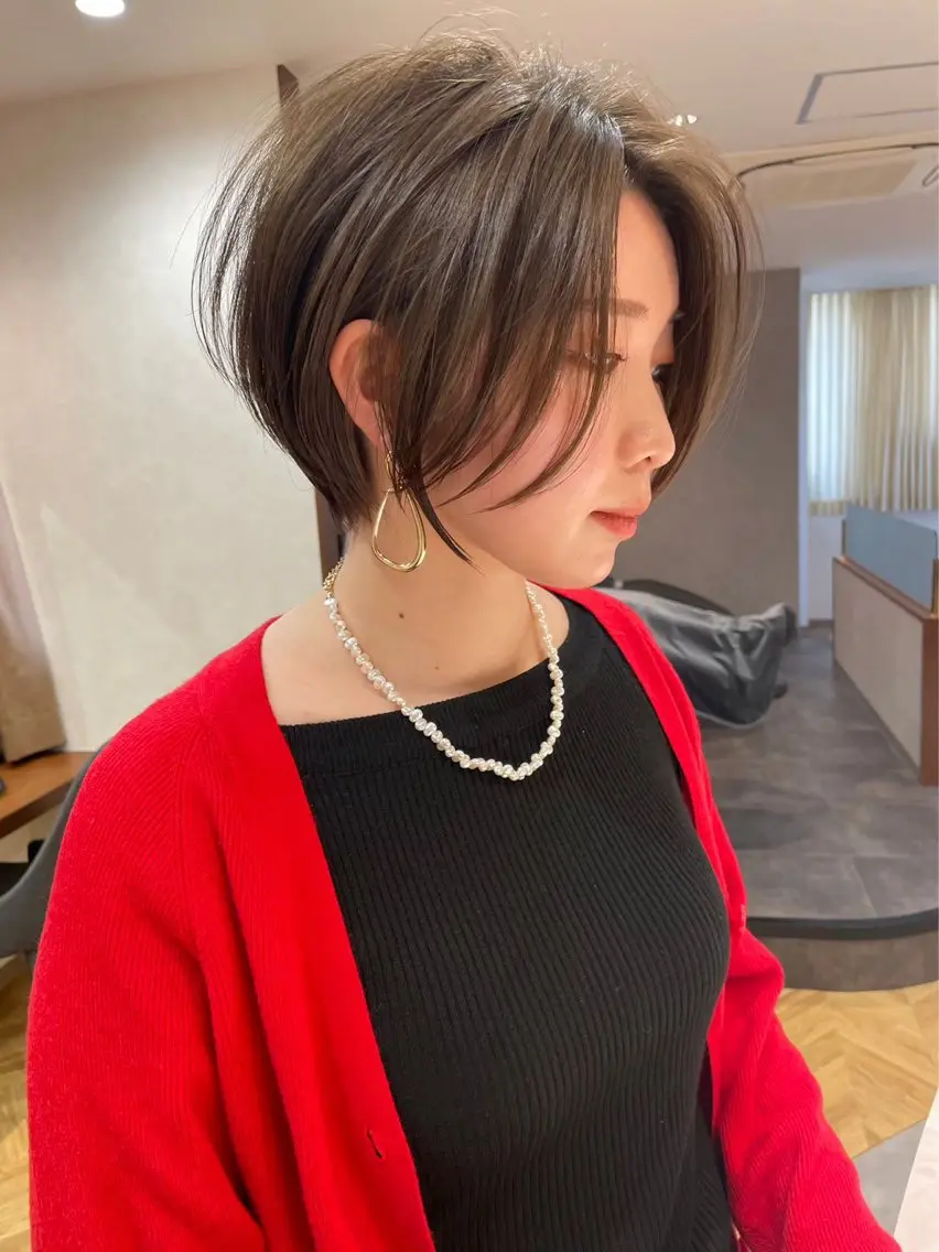 ショート くびれヘア ショートヘア 小顔カット ✨レイヤー/韓国 /✨ヘア山下　遥のヘアスタイル