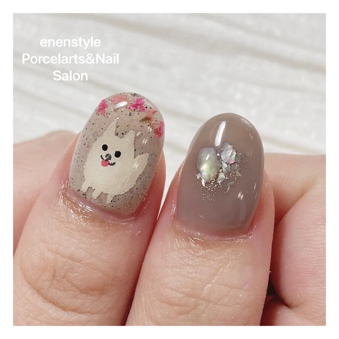 ミディアム ネイル 🐾enen style 🐾のネイルデザイン