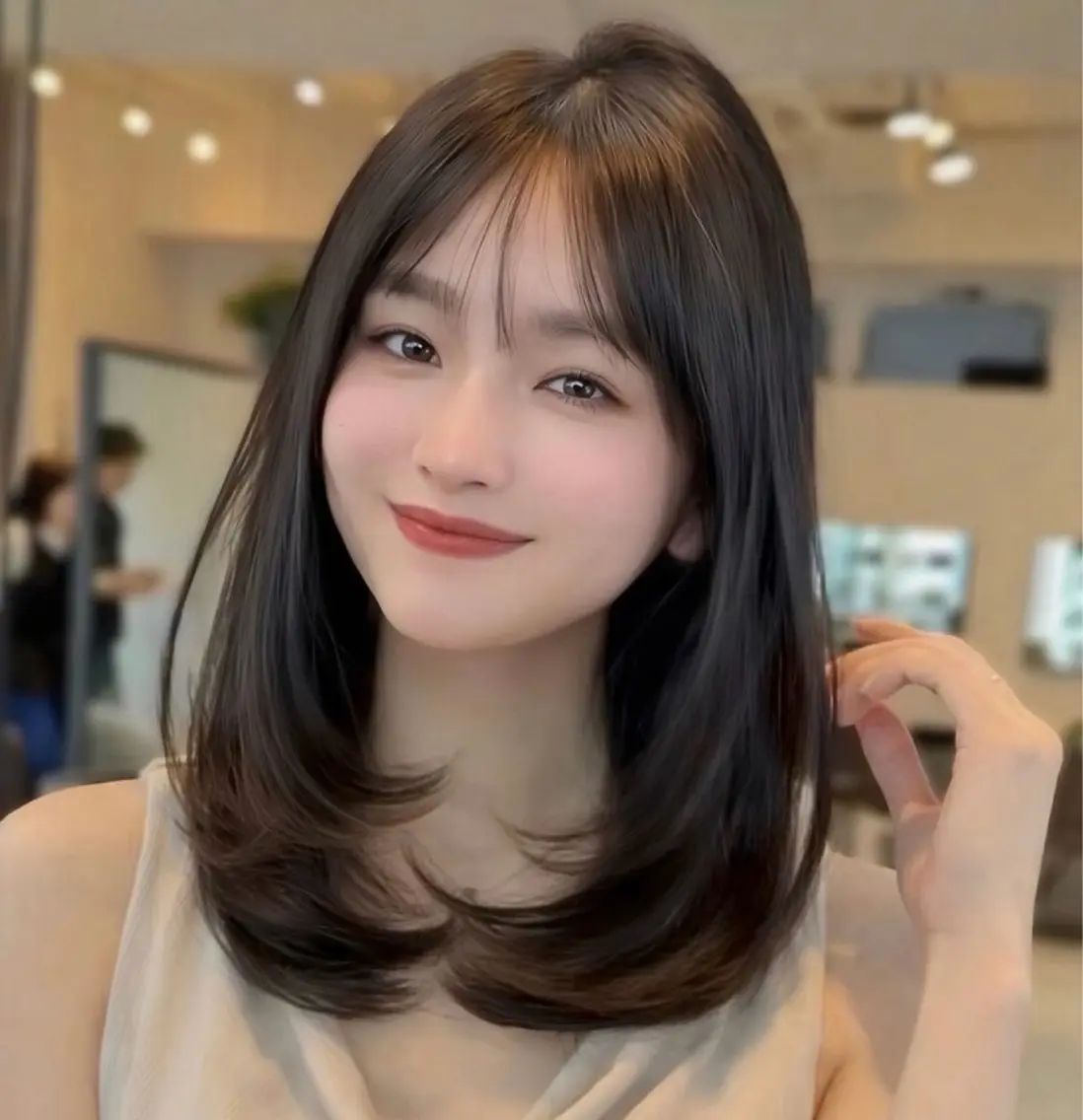 ミディアム カラー 透明感カラー ʜ ᴀ ʀ ᴜのヘアスタイル