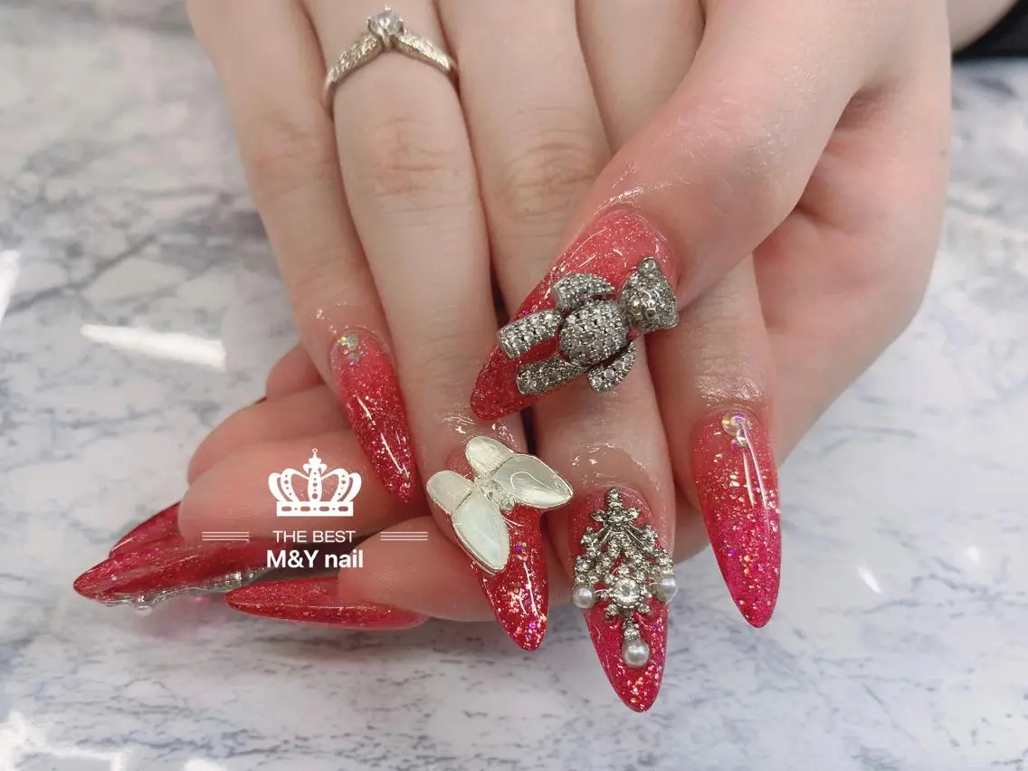 ネイル ロングネイル ハンドネイル M&Y NailSalonのネイルデザイン