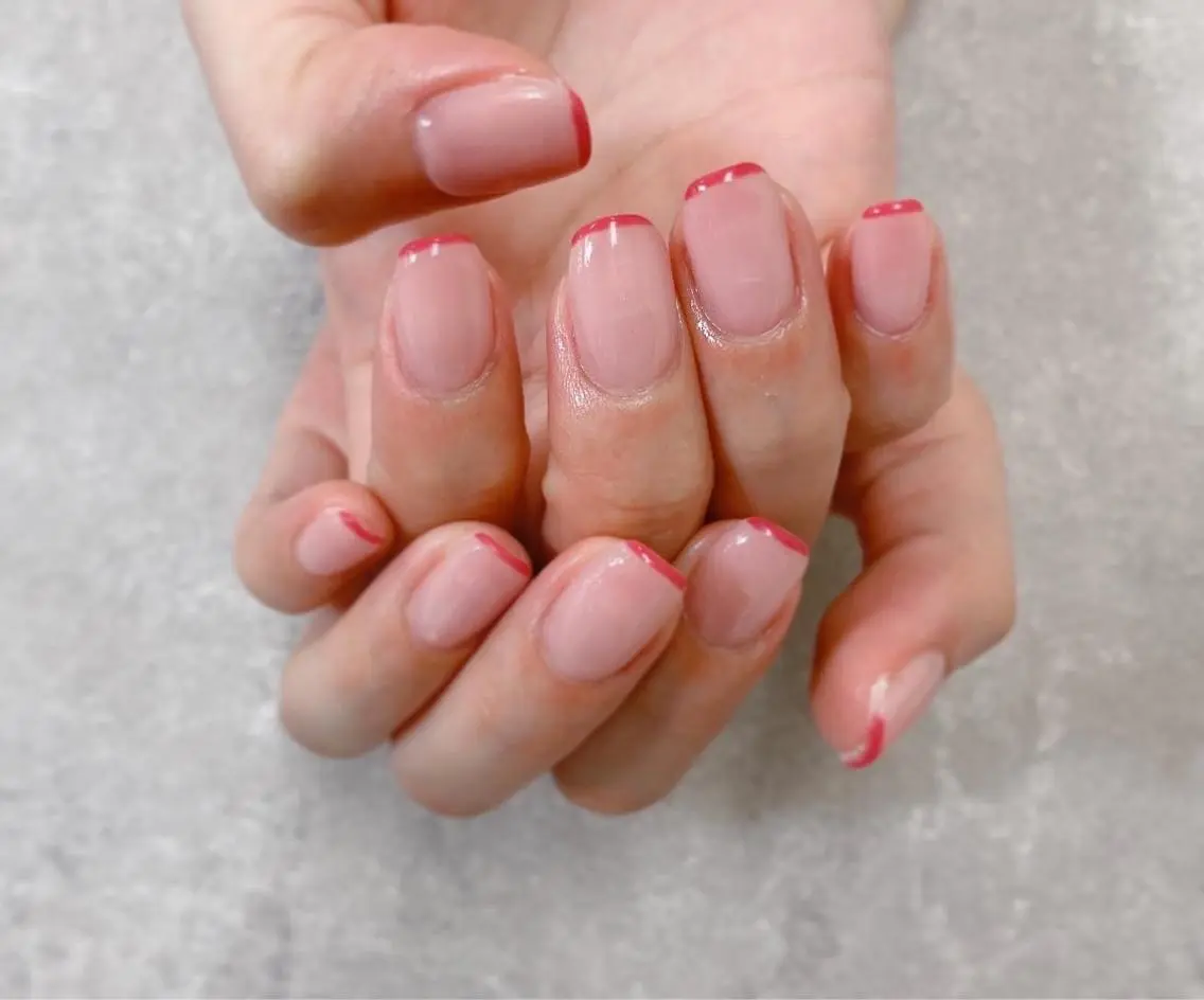 ネイル フレンチネイル ワンカラーネイル ハンドネイル foglia❁. ⌇imamuraのネイルデザイン