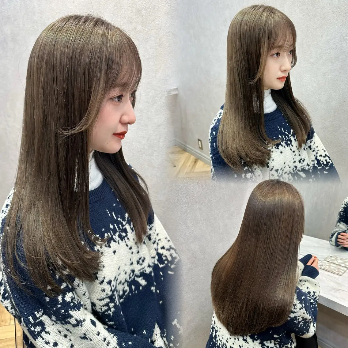 《ご新規様限定価格🦋》カット×カラー×髪質改善スチームトリートメント✨韓国ヘア🇰🇷の写真