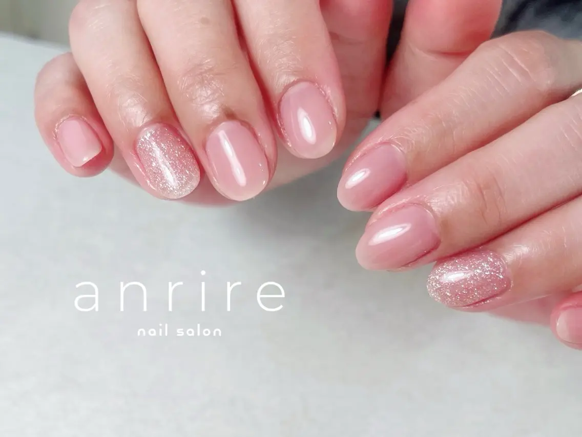 ネイル フラッシュネイル ジェルネイル キラキラネイル ラメ(グリッター) オフィスネイル ハンドネイル nailsalon anrireのネイルデザイン