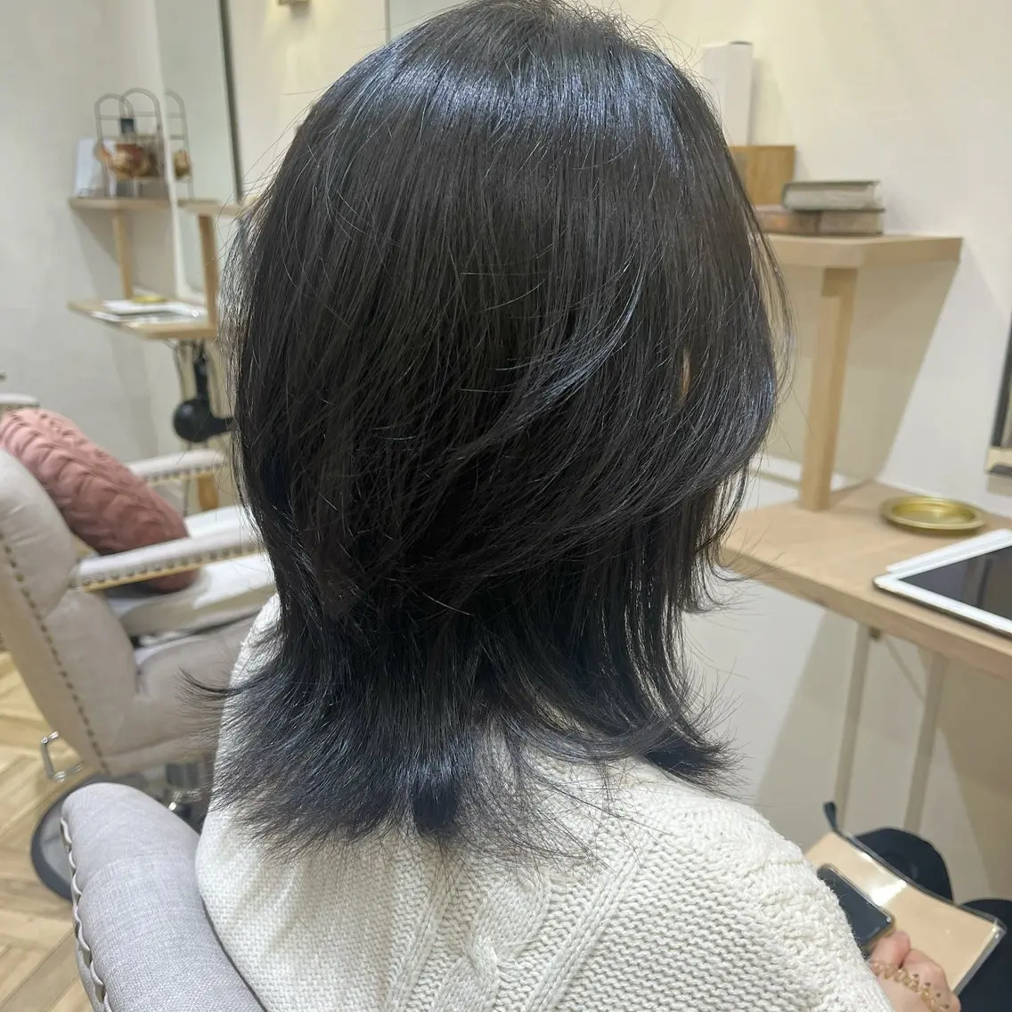 ミディアム カット ヘアカラー 韓国ﾍｱ&ｼｮｰﾄ ボブ💜桑原のヘアスタイル