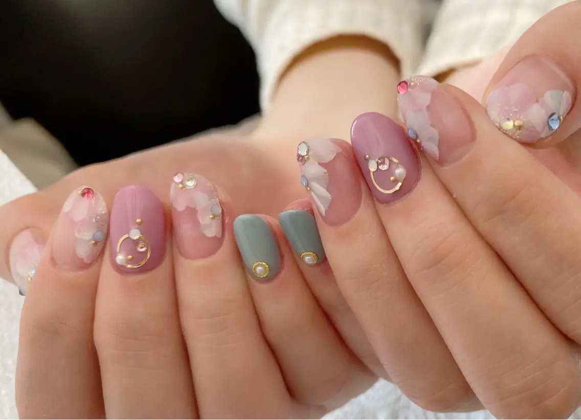 ネイル フラワーネイル ハンドネイル ハンドケア u sのネイルデザイン