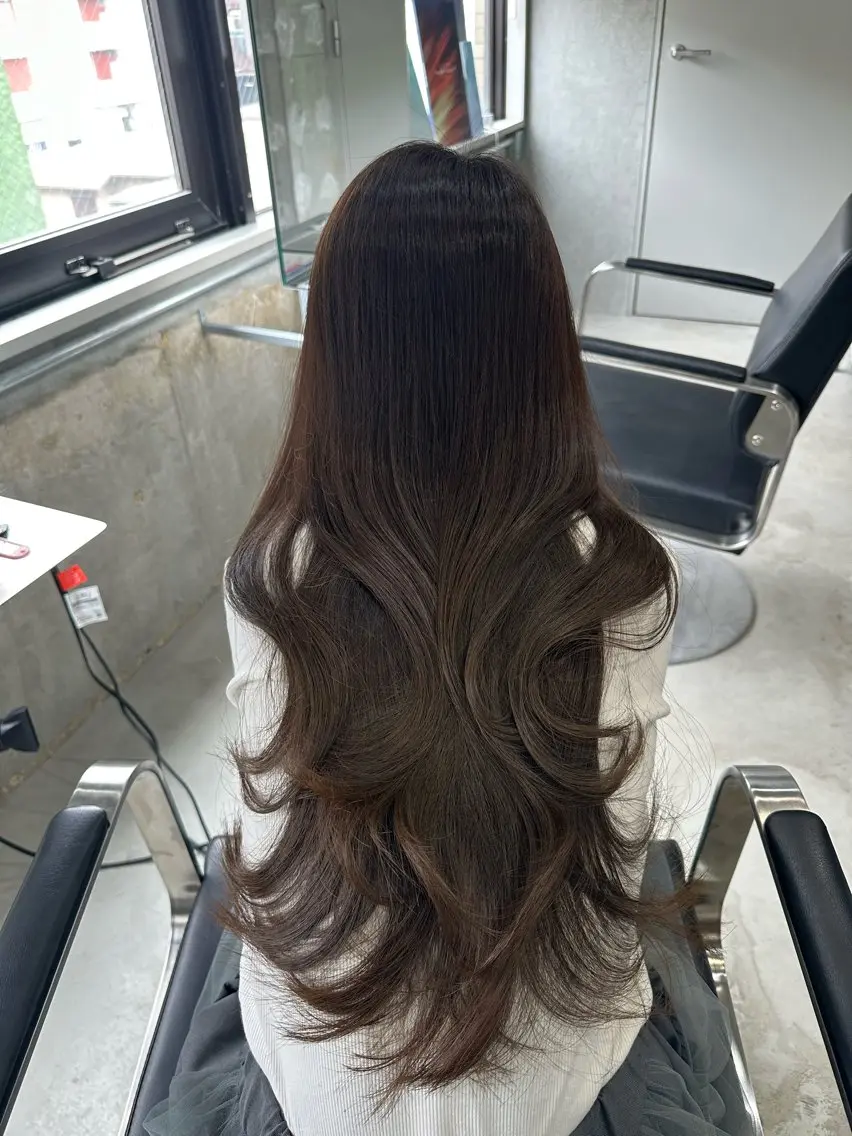 ロング カラー 本場韓国ヘア特化 아이비/Aibiのヘアスタイル
