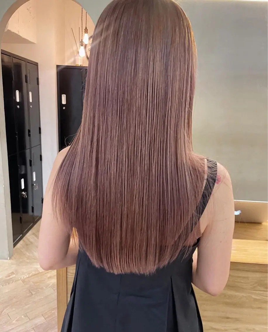 ロング 似合わせレイヤー ＆縮毛矯正のヘアスタイル