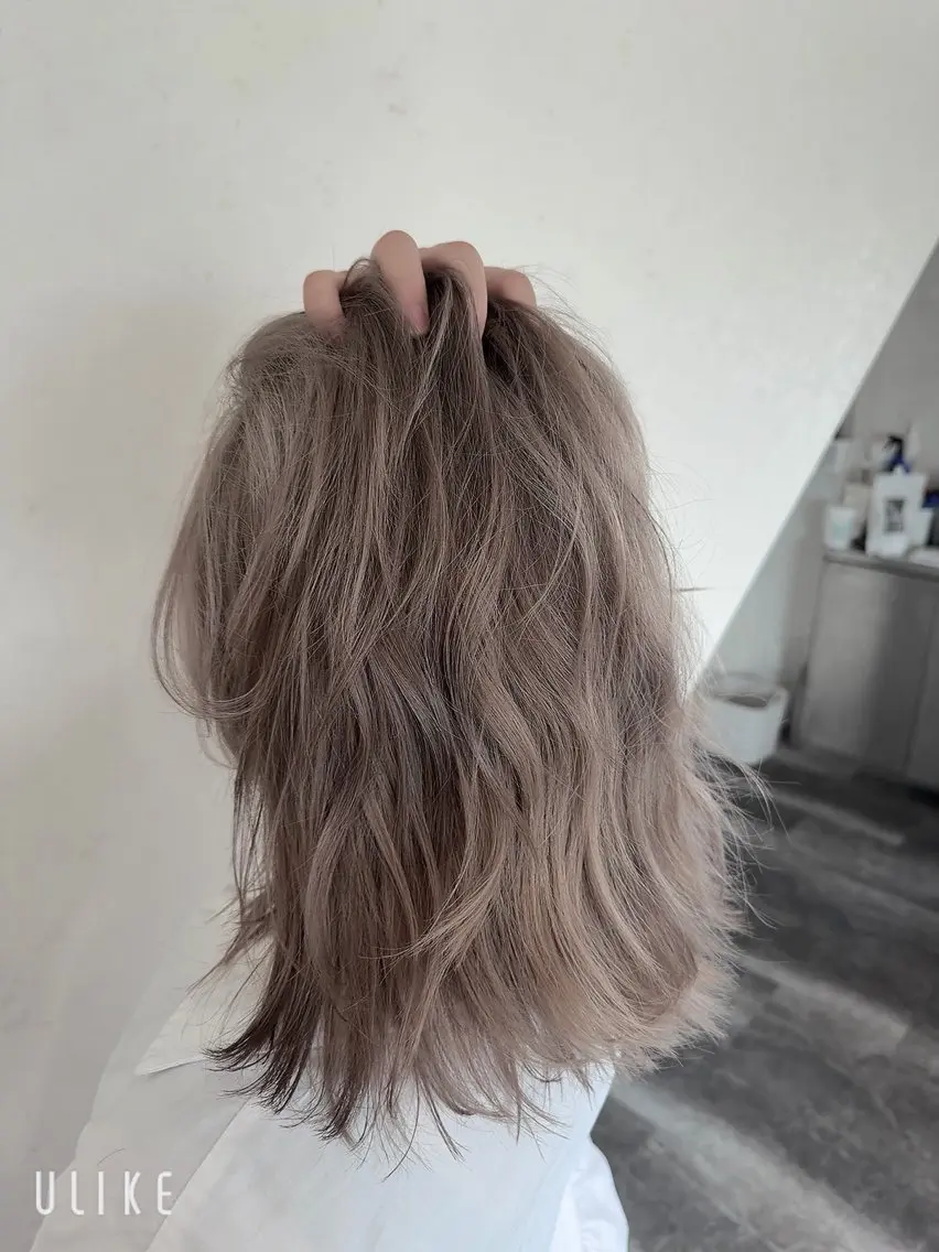 セミロング カラー ヘアアレンジ グレージュ カット ヘアカラー トリートメント ブリーチ/髪質改善/ メンズ/ KOKIのヘアスタイル