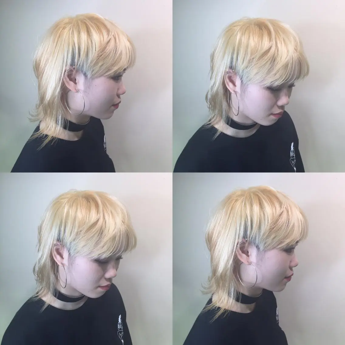 セミロング カラー ブロンド ウルフカット 🌻Insta指名 NO.1🌻Shoのヘアスタイル