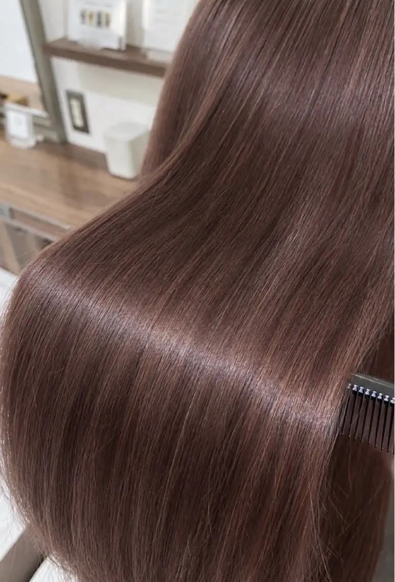 セミロング ヘアカラー トリートメント Ash桜新町 きあらのヘアスタイル