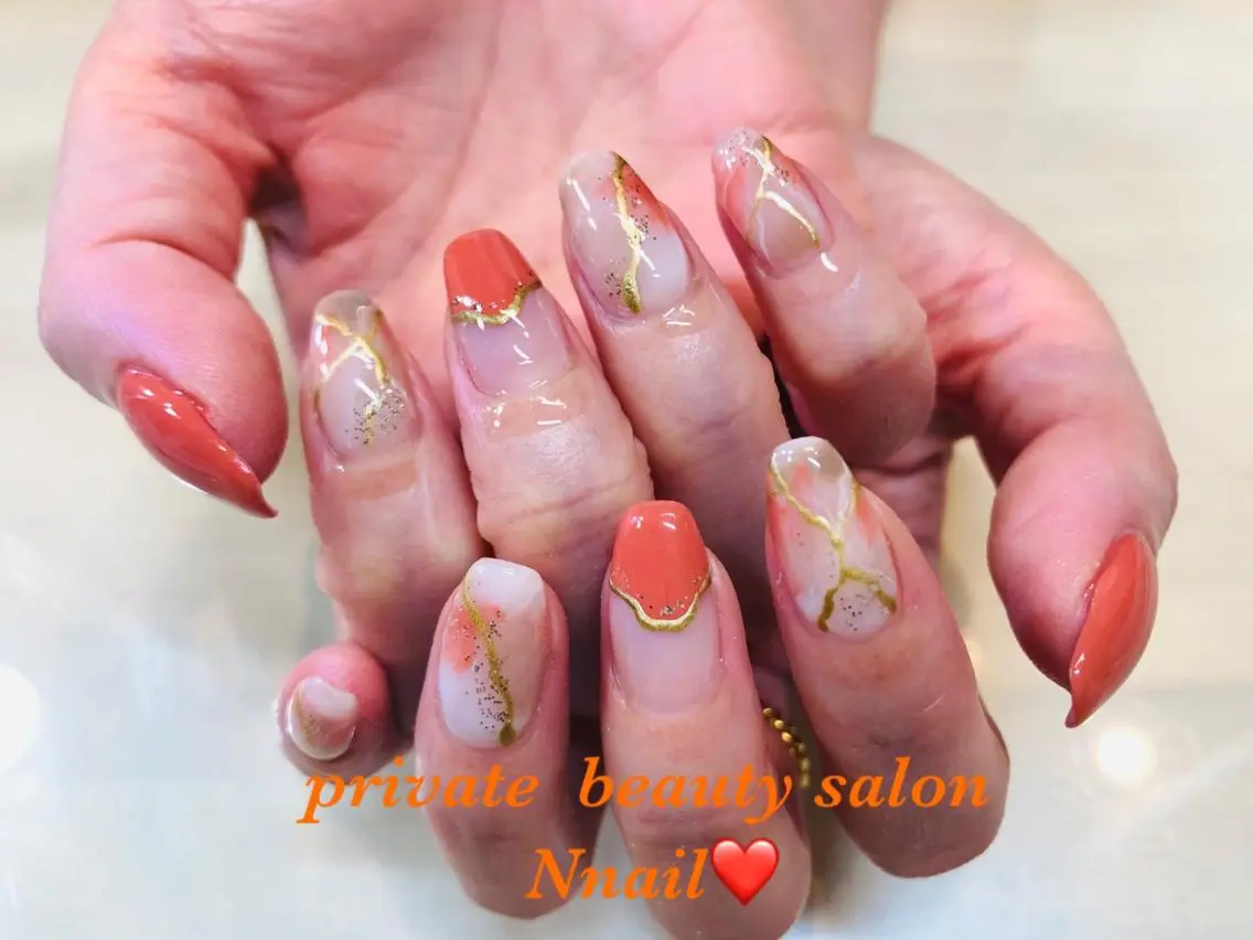 ネイル アートネイル ハンドネイル 🌿Nnail🌿 プライベートサロンのネイルデザイン