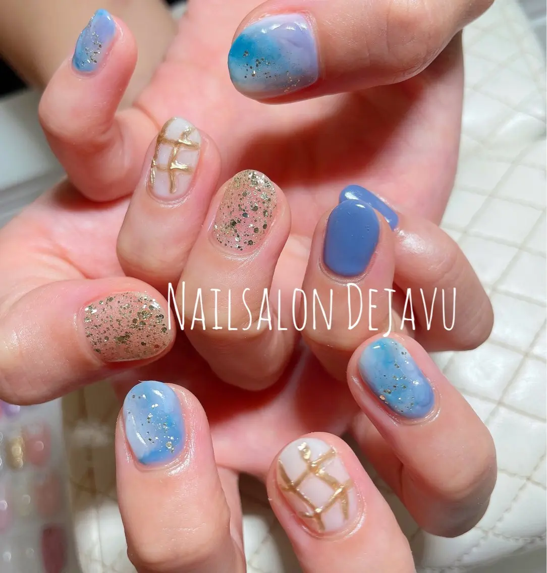 ネイル アートネイル 持ち込み ニュアンスネイル シンプルネイル 夏ネイル Nail salon Dejavu 🌿のネイルデザイン