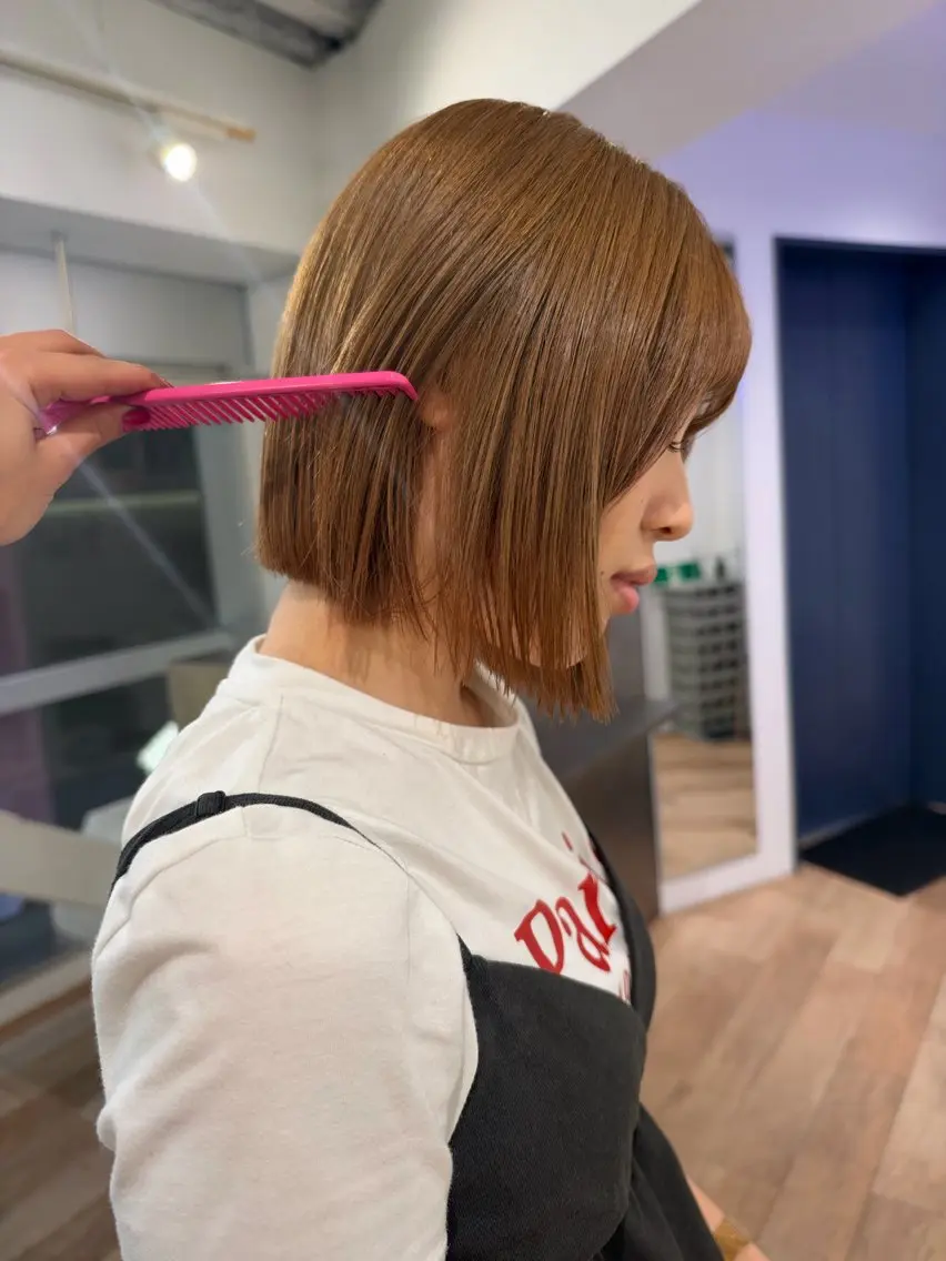 ショート カラー ヘアカラー ベージュ/ヘアセット 🎀Kanoのヘアスタイル