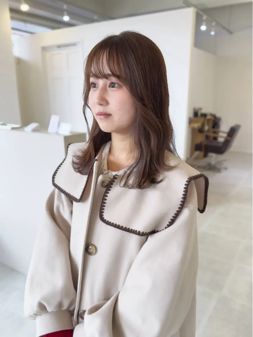 ミディアム カラー ベージュカラー カット ヘアカラー 吉田 浩太郎のヘアスタイル