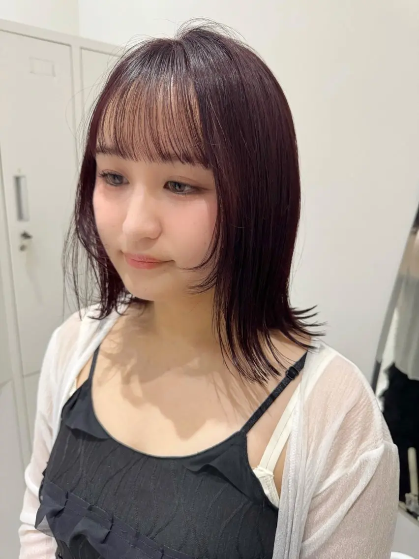 ショート カラー ブリーチ ブリーチなしカラー オレンジ レッドカラー ボブ カット ヘアカラー トリートメント 透明感カラー ボブ ミディアム 齊木勇人のヘアスタイル