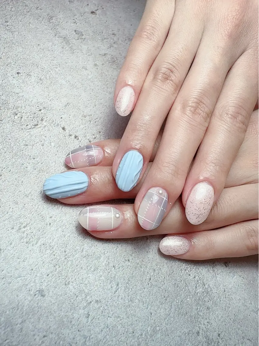 ネイル アートネイル 入学式 卒業式 ハート マグネットネイル ハンドネイル Nailsalon Mimiy..♡のネイルデザイン