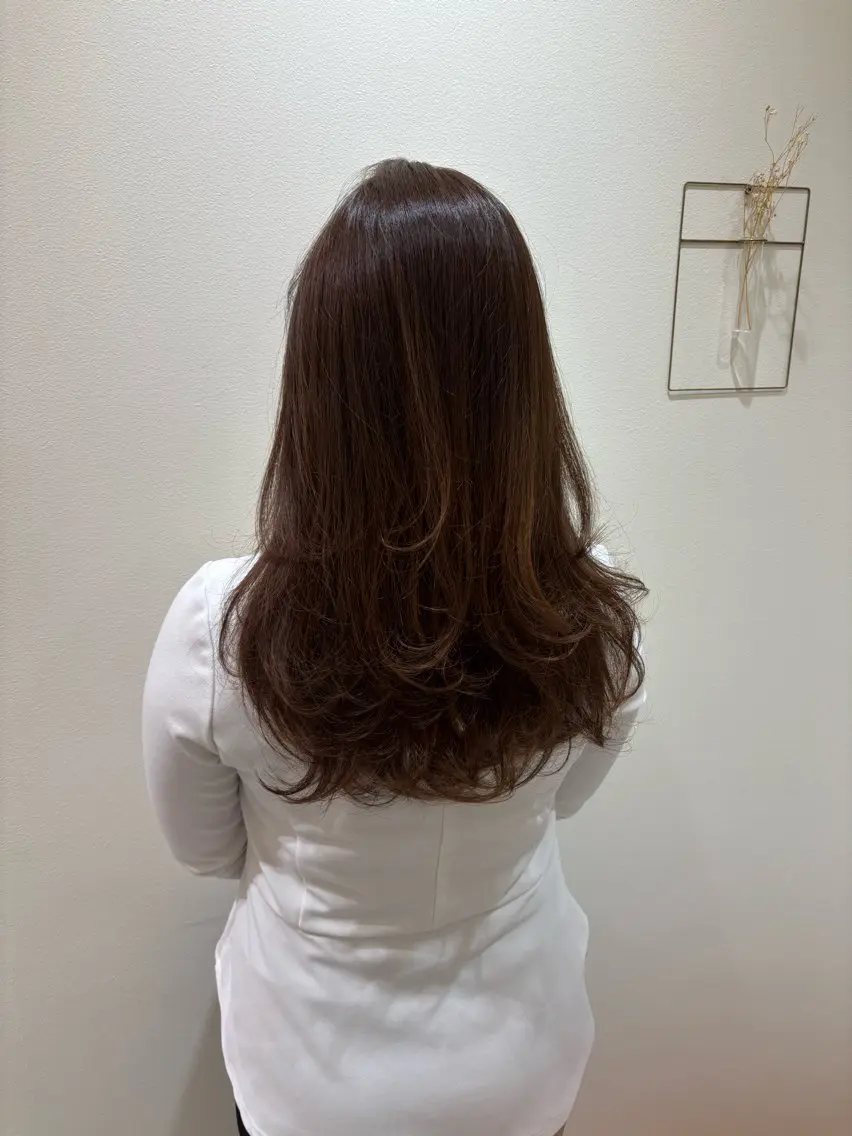 ロング カラー 透明感カラー レイヤーカット 縮毛矯正 レイヤー/ボブ/暗髪 透明感カラーChieのヘアスタイル