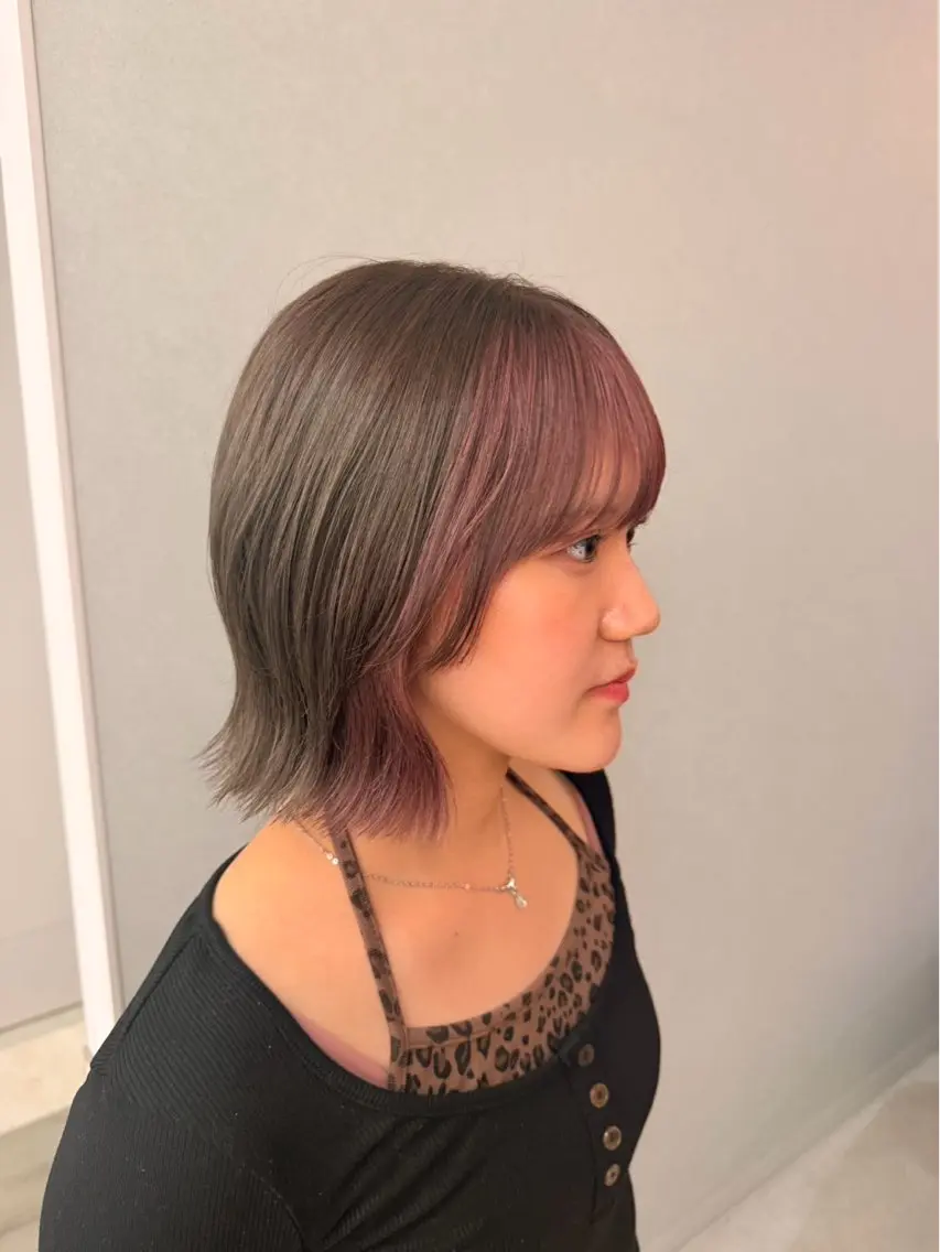 ミディアム カラー 中島 七海のヘアスタイル