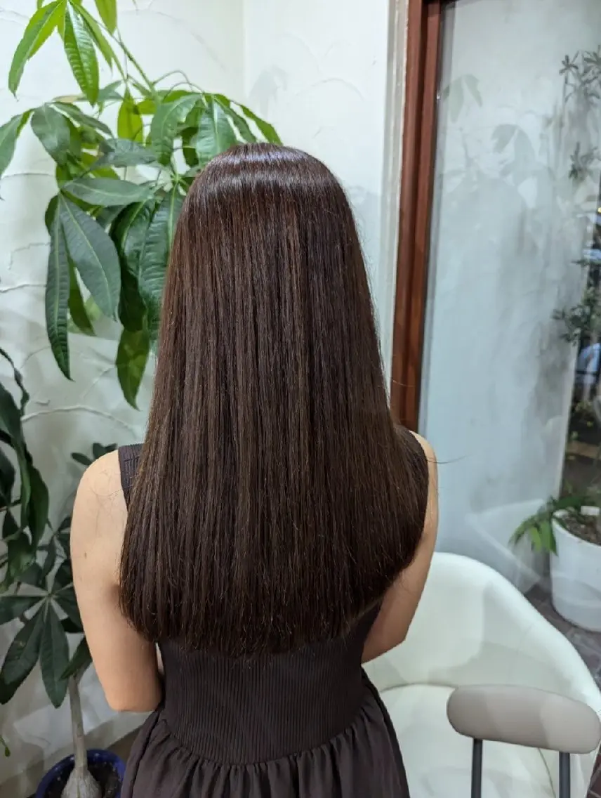 ロング 髪質改善&白髪ぼかし カラー♡店長みやけ♡のヘアスタイル