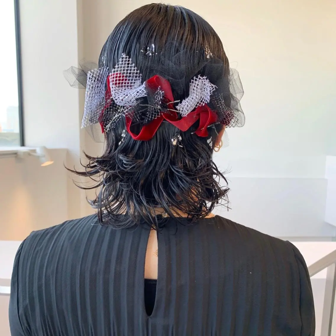 ミディアム ヘアアレンジ ヘアセット KAWATOKO MISUZUのヘアスタイル