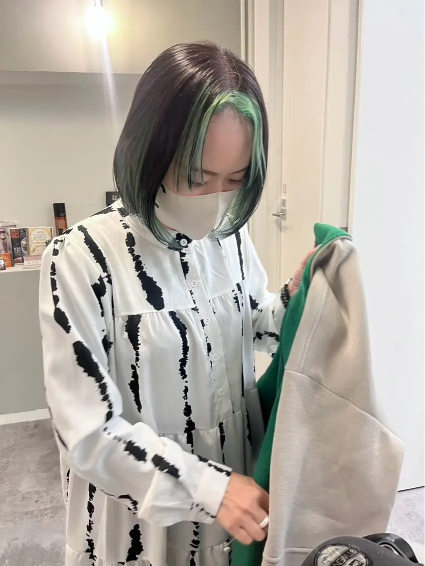 ショート ミストバング カット ヘアカラー 《柔らかhair𓍯 》木村美姫のヘアスタイル