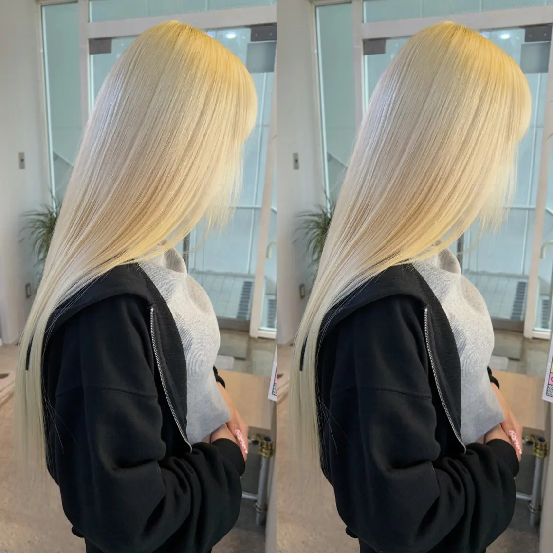 ロング カラー ヘアカラー トリートメント yoriダブルカラー 代表すがわらのヘアスタイル