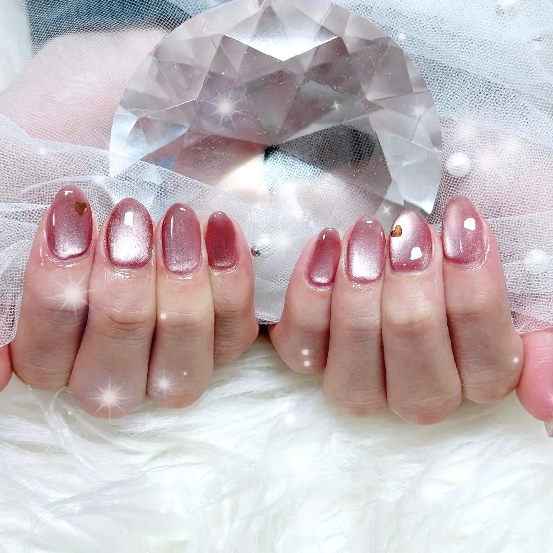 ネイル ハート ハンドネイル 🎀Mai 🎀のネイルデザイン