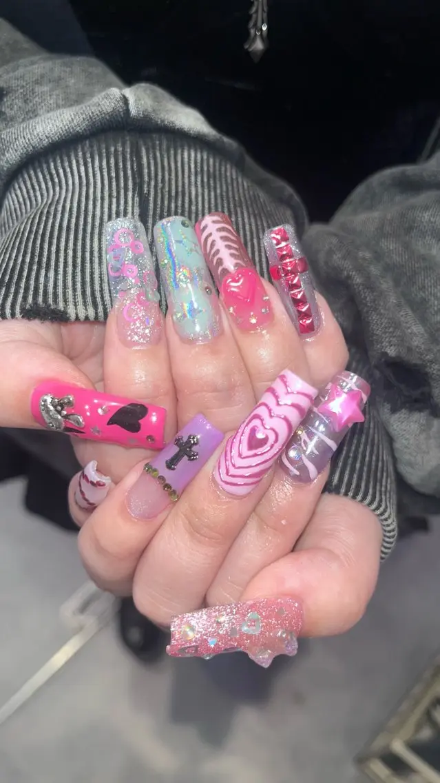 ネイル ニュアンスネイル ハンドネイル BANSA ˖ ࣪⊹ 大阪 個性派 派手のネイルデザイン