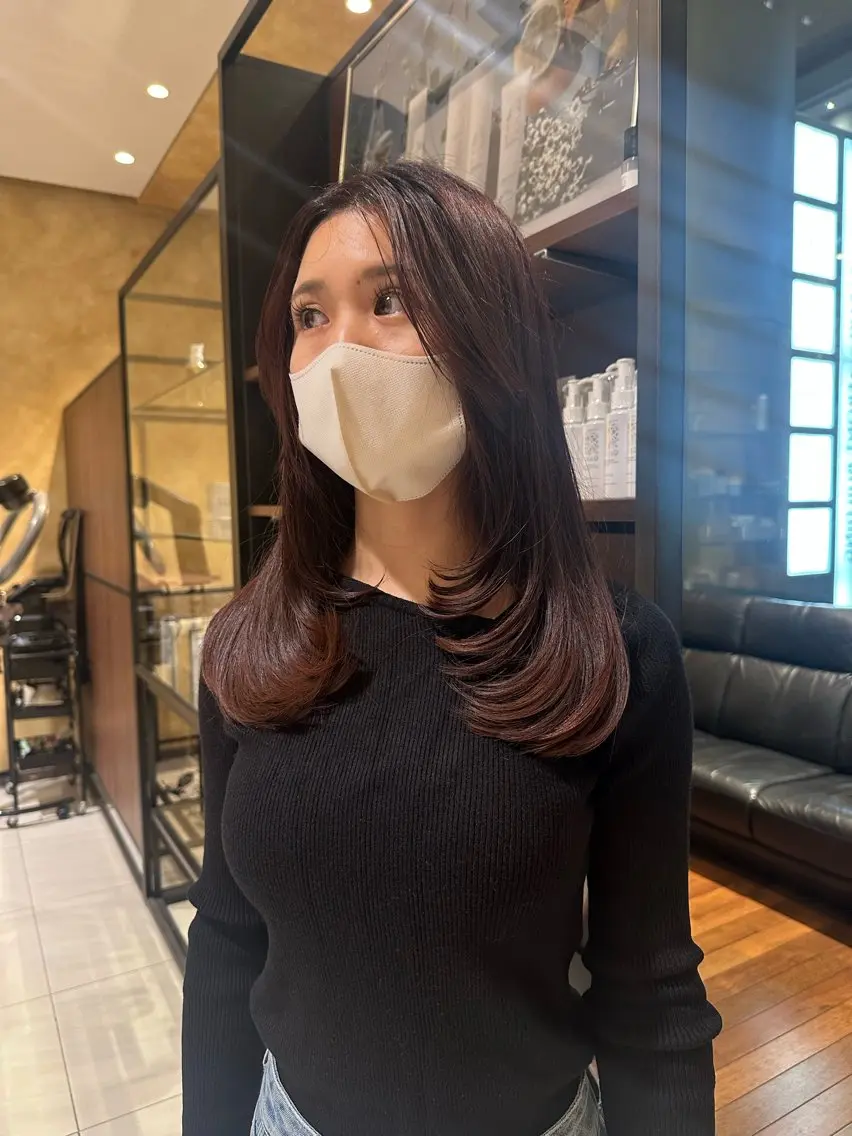 セミロング レイヤーカット カット ヘアカラー トリートメント natsumi🍀艶 カラー/美髪縮毛のヘアスタイル