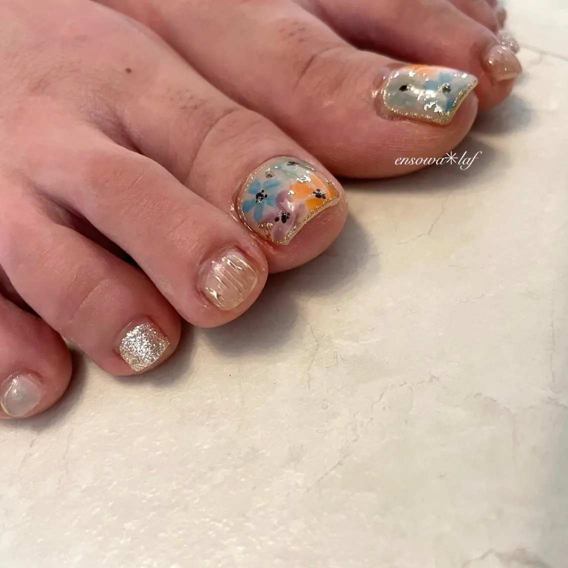 ネイル アートネイル フットネイル ジェルネイル メンズネイル ニュアンスネイル ensowa✱laf NAILのネイルデザイン