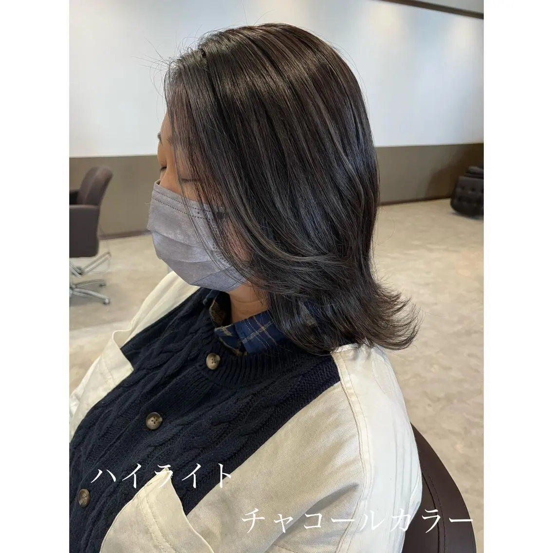 ミディアム カラー 坂井田 浩樹のヘアスタイル