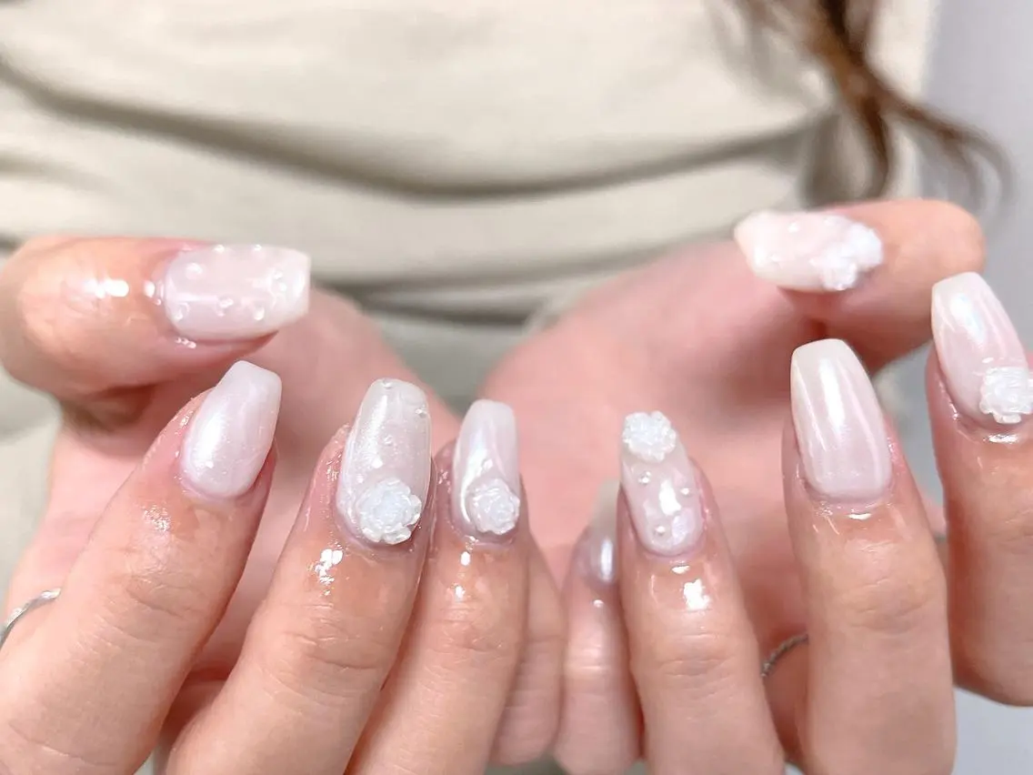 ネイル 持ち込み na🎀🎀na ちゅるちゅるのネイルデザイン