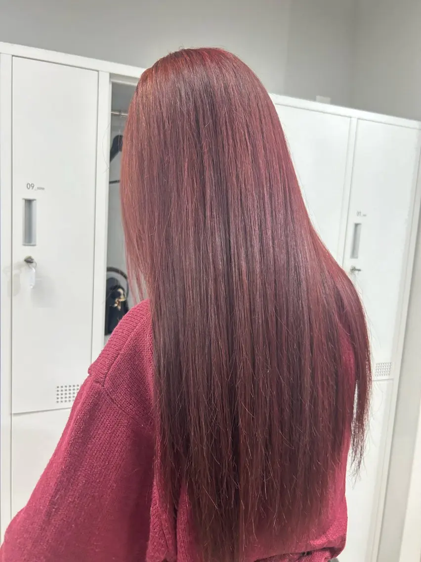 カラー ボルドーカラー ハイトーン ayane💖のヘアスタイル