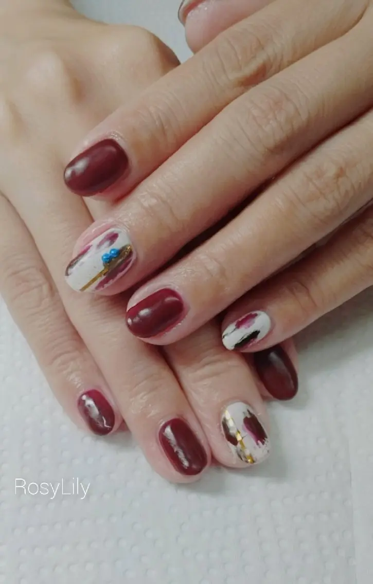 ネイル 持ち込み ハンドネイル ハンドケア プライベートサロン Rosy Lilyのネイルデザイン