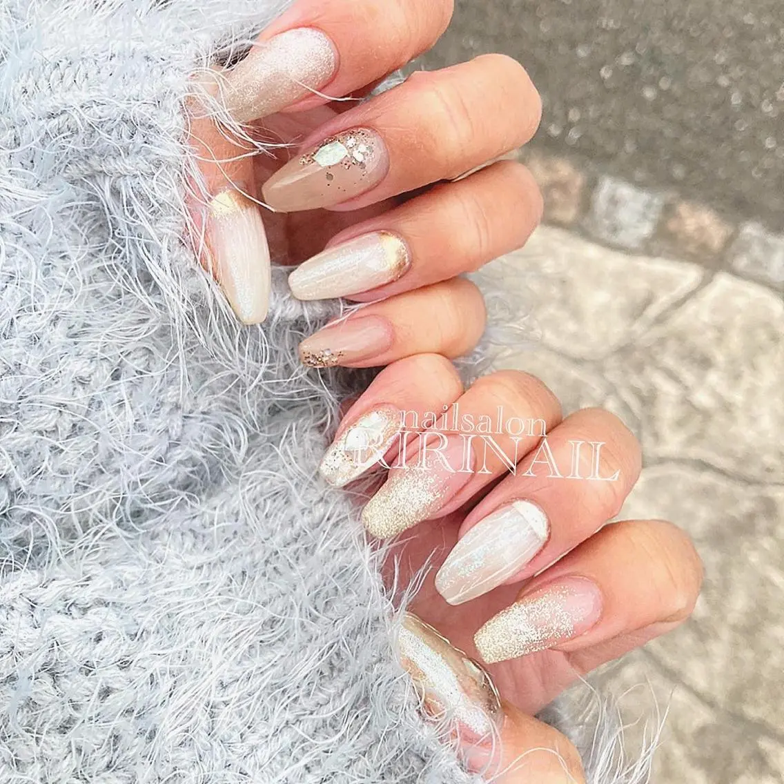 ネイル ニュアンスネイル 冬ネイル RIRI NAIL♡のネイルデザイン