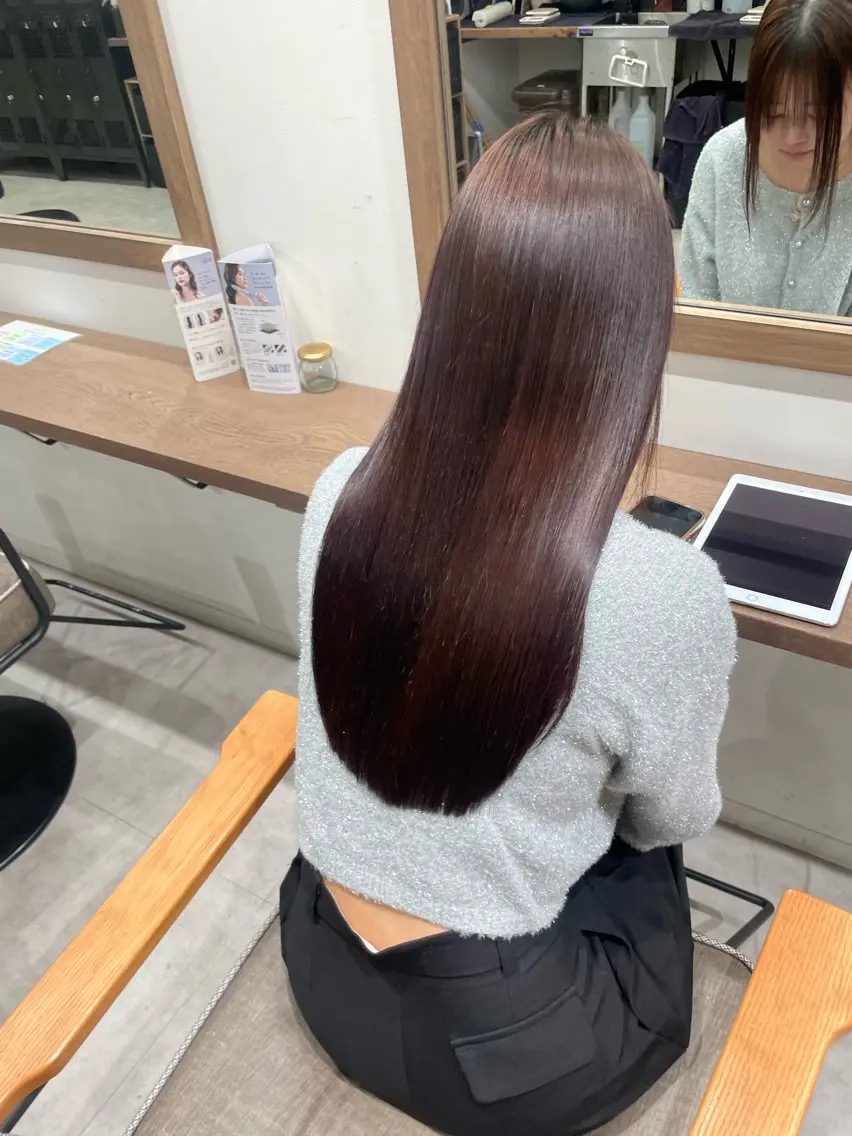 【ボブorレイヤーcut限定✨】カット×髪質改善カラー×頭皮改善バブルスパの写真