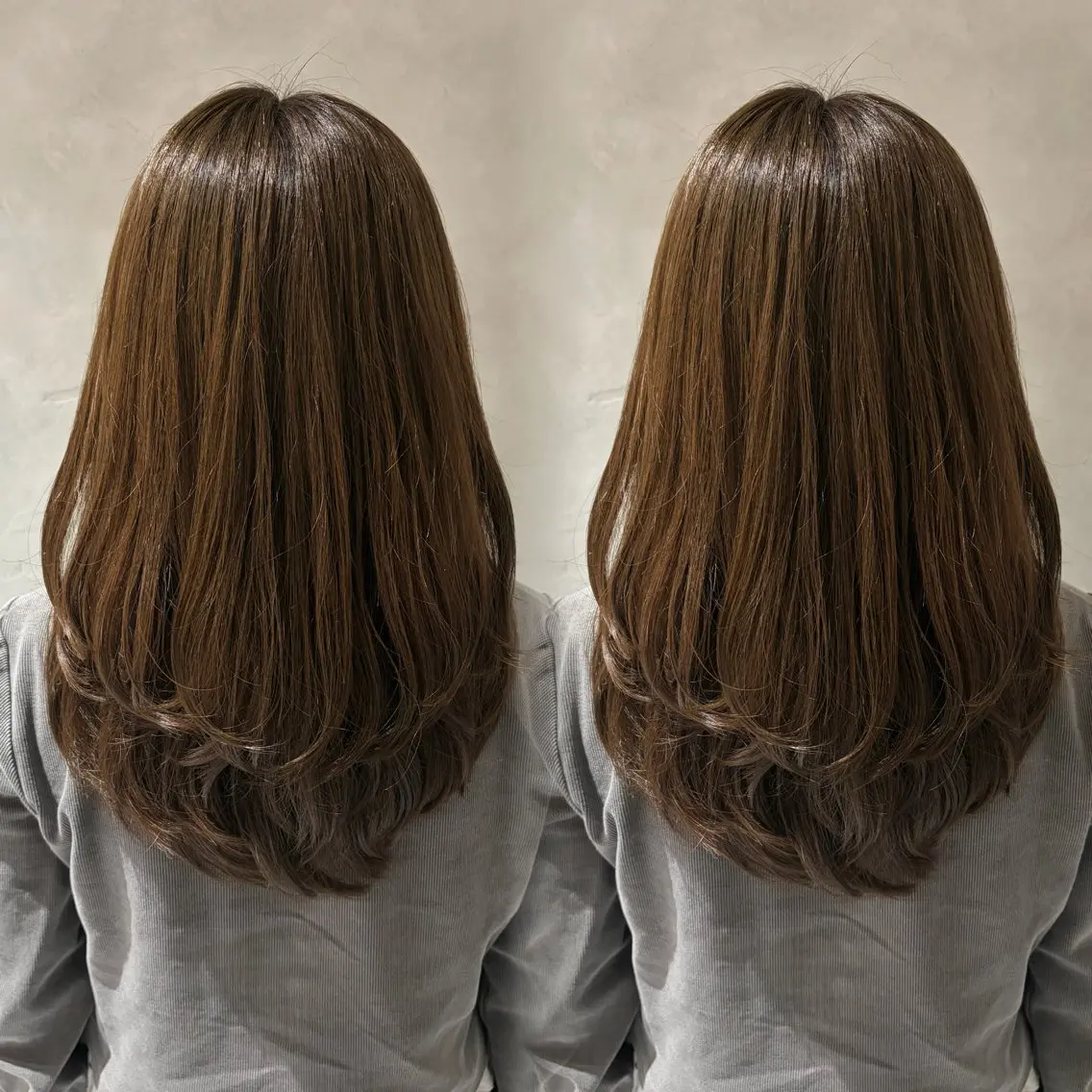 セミロング カラー カット ヘアカラー トリートメント 加藤 未夢のヘアスタイル