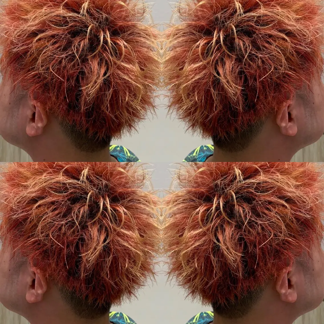ショート カラー メンズ オレンジ エンターテイナー🔥 星野 甲斐のヘアスタイル