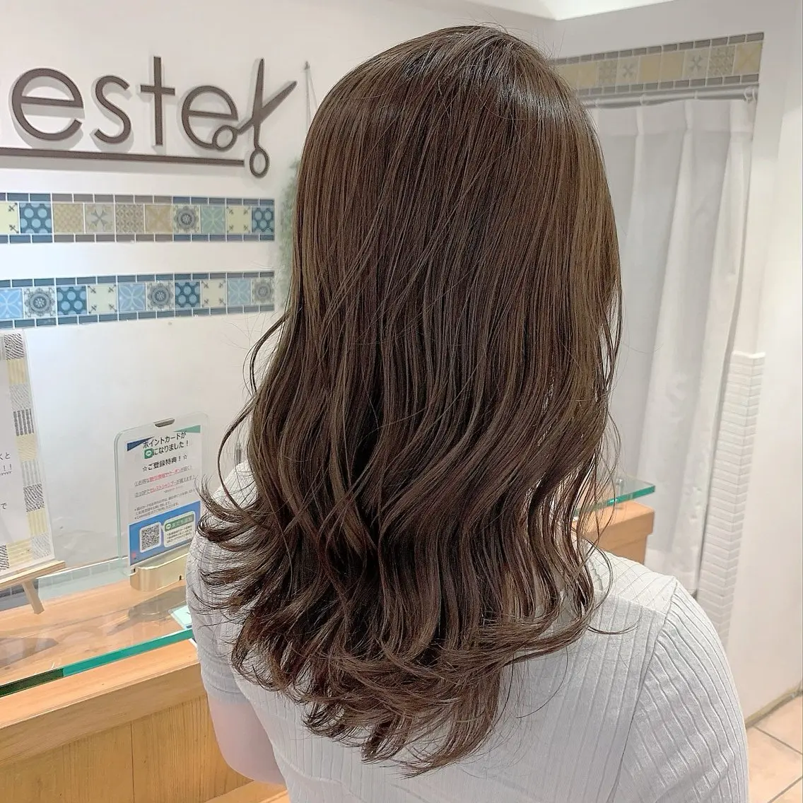 セミロング ✨縮毛矯正✨ 知念あたるのヘアスタイル