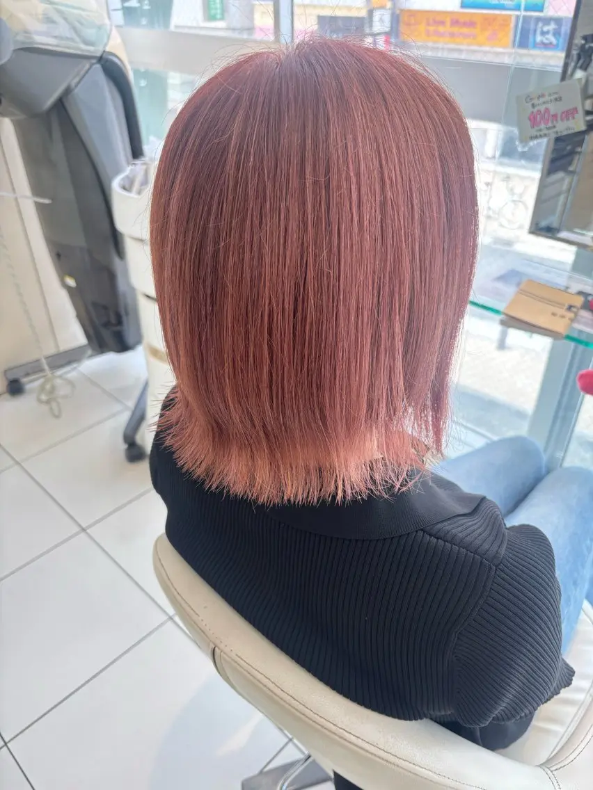 ミディアム ヘアカラー トリートメント カラーモデル募集 🎀MOMO🎀のヘアスタイル