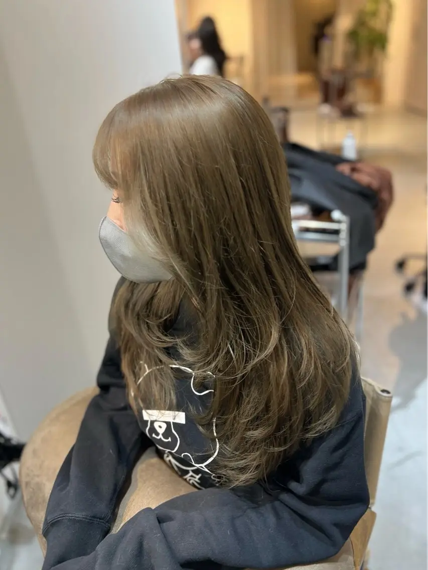 セミロング カラー ヘアアレンジ ✨韓国/外国人風✨ 江原巧のヘアスタイル