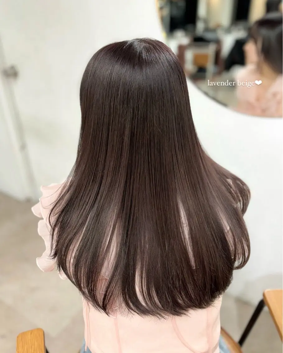 ロング カラー ベージュカラー ラベンダーカラー ラベンダーベージュ ♡SHURI ボブカット募集♡のヘアスタイル