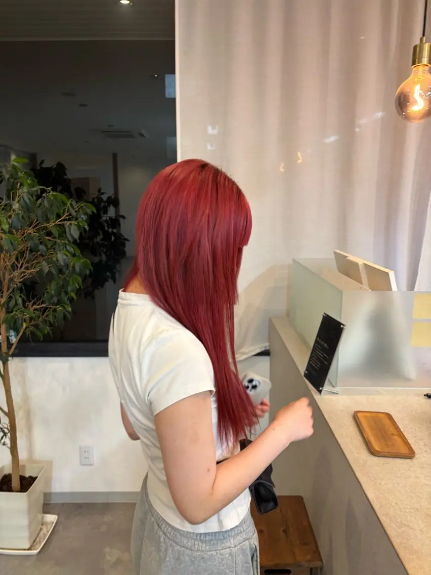 ロング カラー ヘアカラー 竹本 梨夢のヘアスタイル