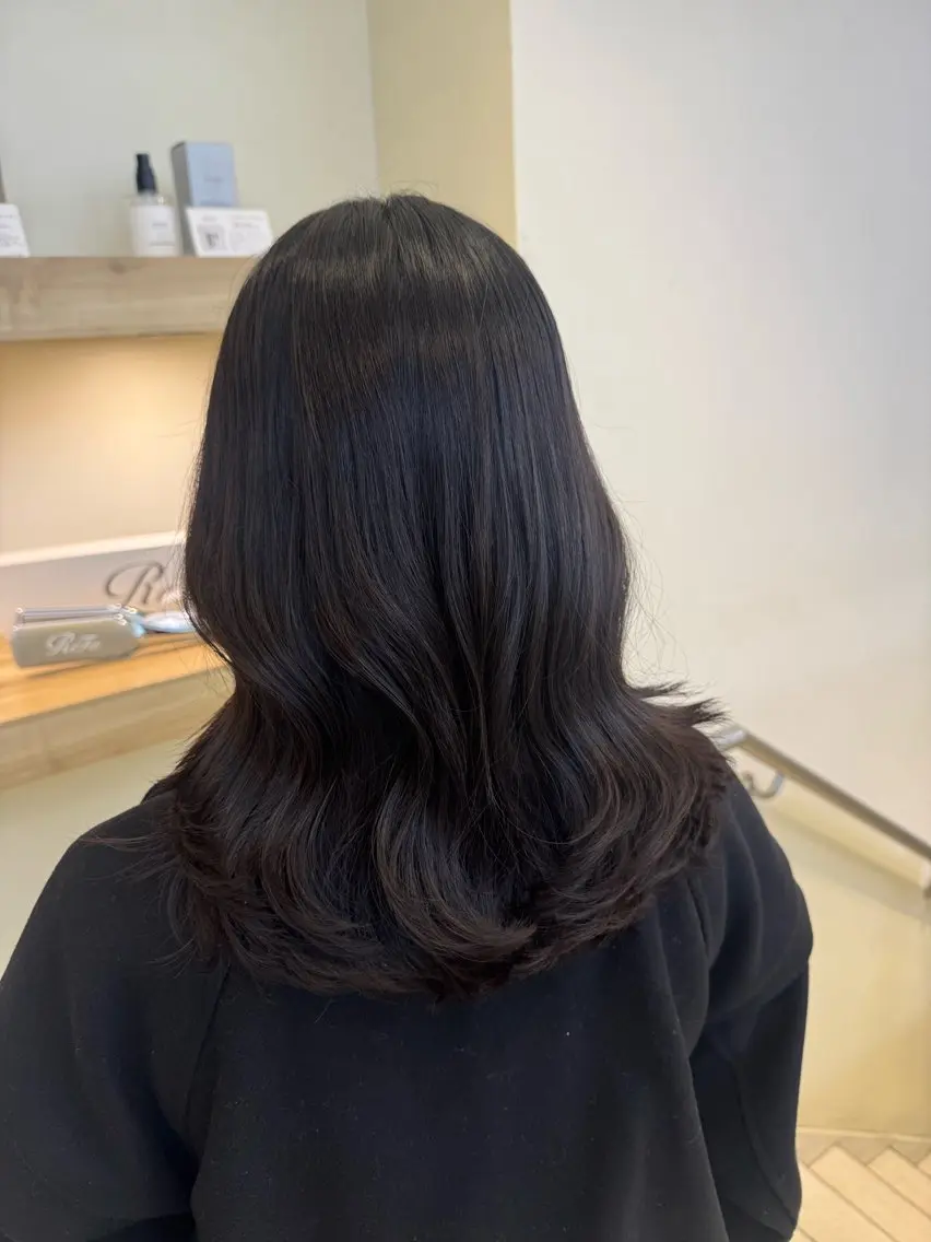 ミディアム パーマ ミディアムパーマ くびれヘア ☁️クルムパーマ／ レイヤー☁️シュリのヘアスタイル