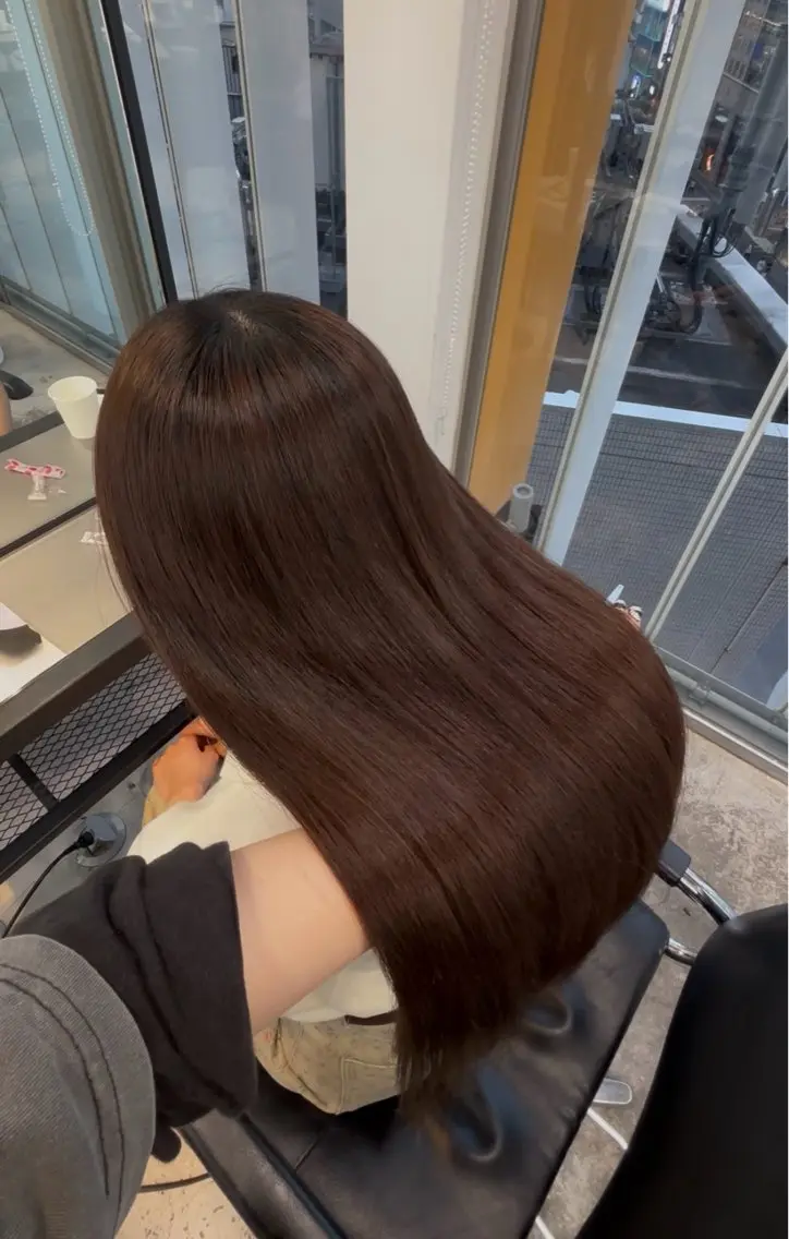 ロング カラー ヘアカラー 縮毛矯正 トリートメント ダメージレス艶髪 🦋MISAKI🦋のヘアスタイル