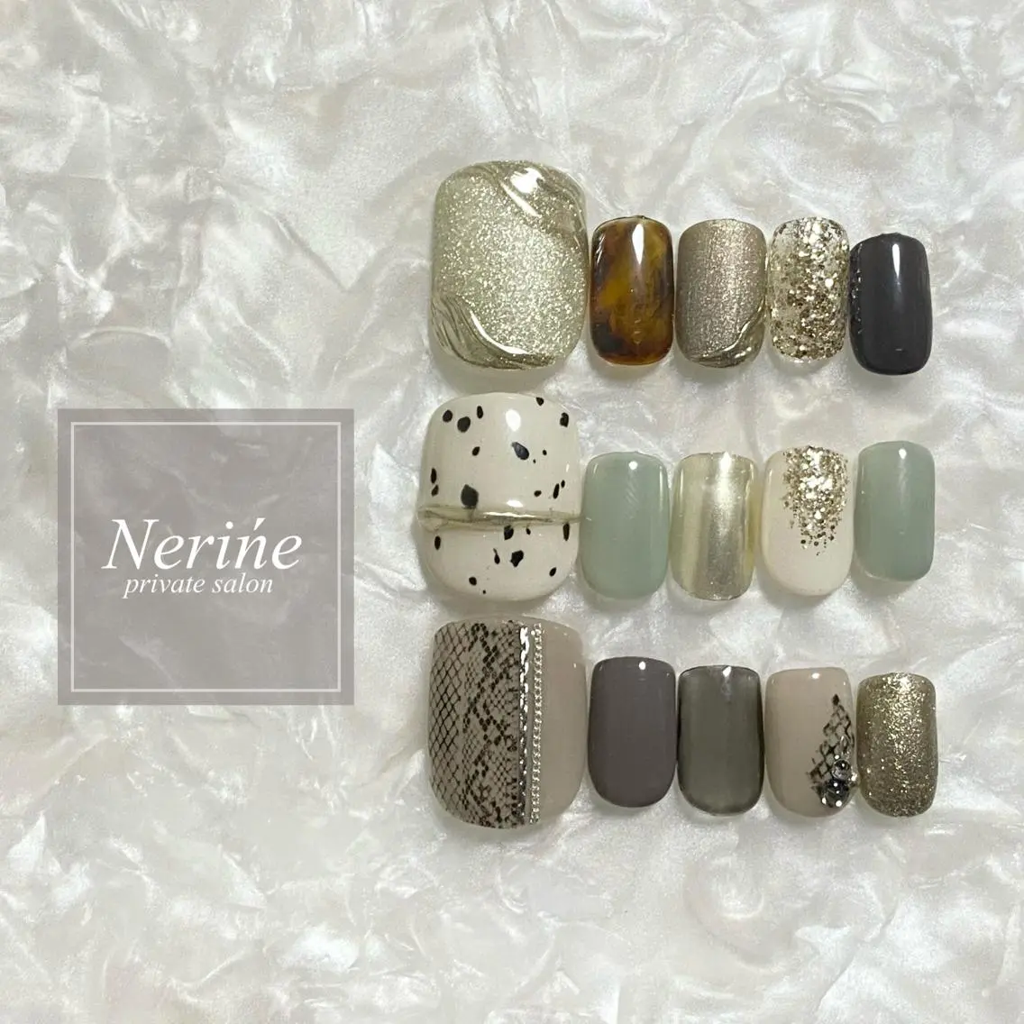 ネイル フットネイル フットネイル Nerińe Eye&Nailのマツエク・マツパデザイン