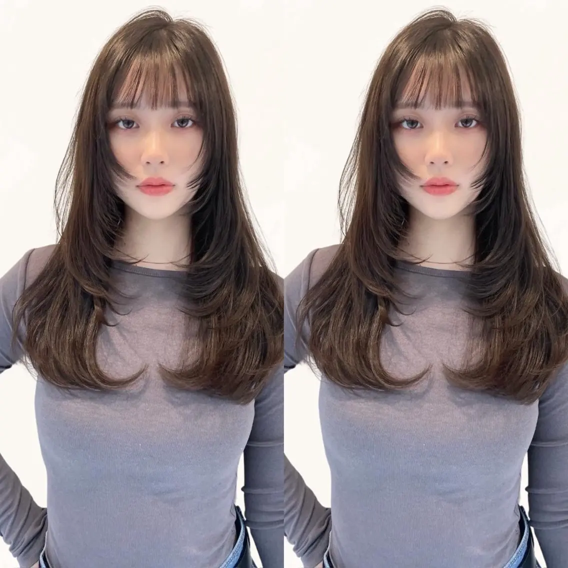 セミロング カラー 美髪ヘア💛 TOMOMIのヘアスタイル