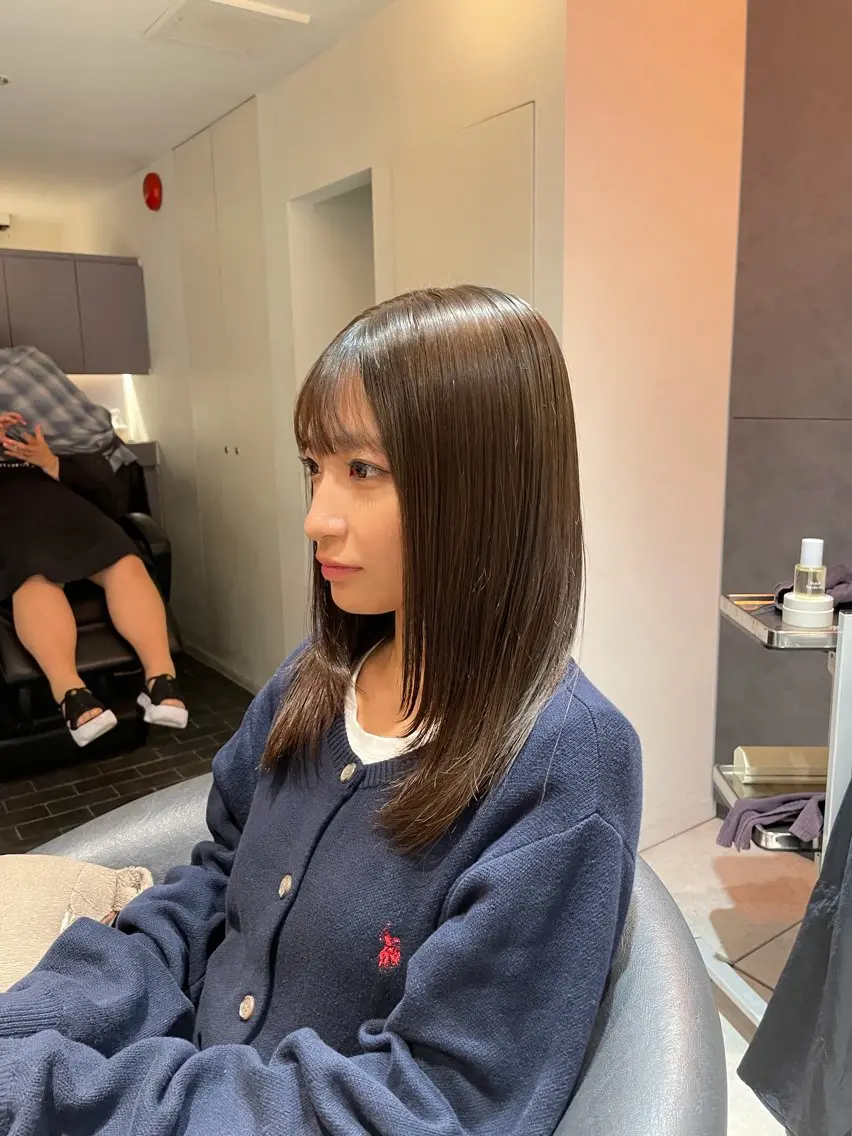 ミディアム ヘアカラー トリートメント 髪質改善＆高級カラー ✨野井琢生のヘアスタイル
